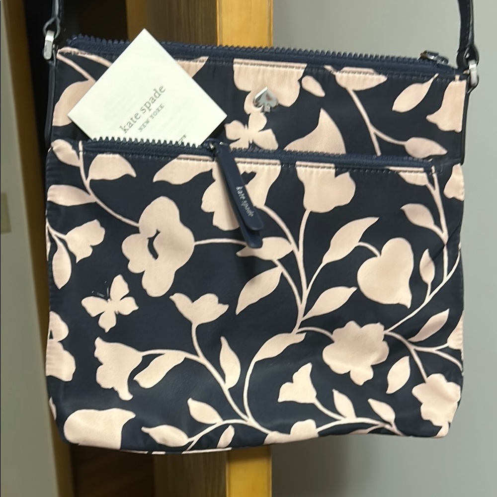 Kate Spade Floral Crossbody Bag - Navy and Pink